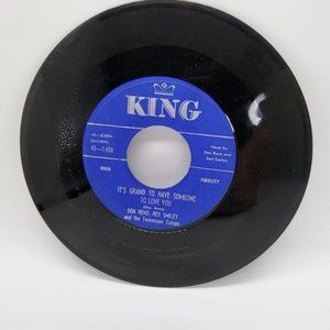 Vtg Vinyl 45 RPM Charlotte Breakdown Its Grand To Have Don Reno Red Smiley
